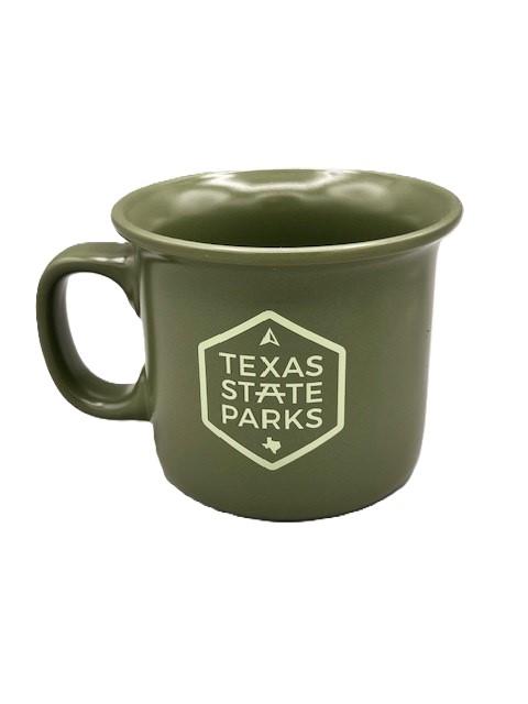 14oz Ceramic Mug-Green Mug Left