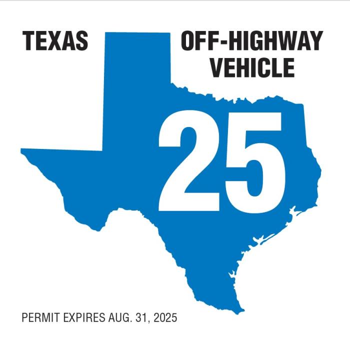 2024/2025 OHV (Off Highway Vehicle Permits) (via Certified Mail)-2025 OHV