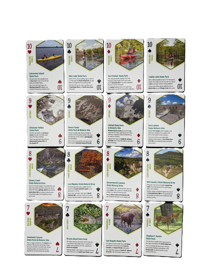 State Parks Playing Cards-7 to 10 - no background