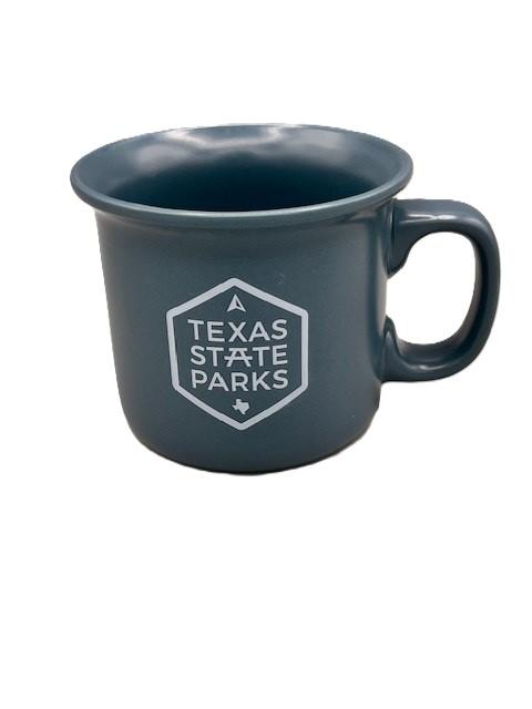 14oz Ceramic Mug-Blue Mug Right