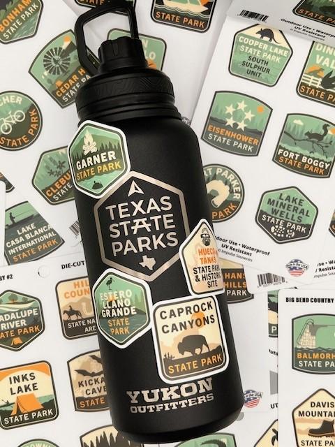 South Texas Plains Mini Sticker Set-Mini Stickers with Bottle